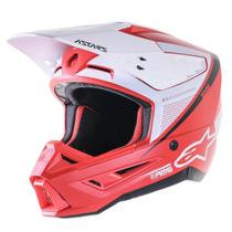 Capacete Alpinestars SM5 Rayon Bright Red White Matte Capacete Alpinestars SM5 Rayon Bright Red White Matte