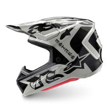 Capacete Alpinestars SM7 Wolf Dust Cinza Claro Preto