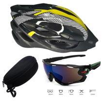 Capacete Andar Bicicleta Com Óculos Proteção - LuaTek Sport