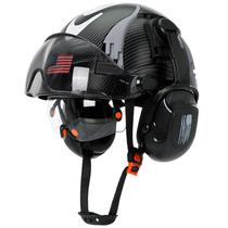 Capacete Aolamegs Safe Carbon Fiber Hard Hat com viseira dupla Capacete Aolamegs Safe Carbon Fiber Hard Hat com viseira dupla