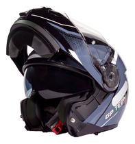 Capacete Articulado A118 Elite Preto Branco Cinza Gp Tech