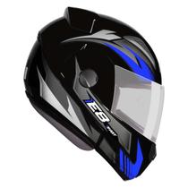 Capacete Articulado Masculino Ebf E8 Fast Azul Brilhante (Robocop)