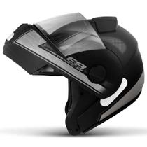 Capacete Articulado Masculino Ebf E8 Performance Prata Fosco Moto