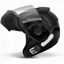 Capacete Articulado Masculino Ebf E8 Solid Preto Brilhante (Robocop) Moto