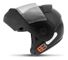 Capacete Articulado Masculino Ebf E8 Solid Preto Fosco (Robocop) Moto Capacete Articulado Masculino Ebf E8 Solid Preto Fosco (Robocop) Moto