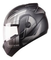 Capacete Articulado Moto Ebf E8 Drift Prata Fosco