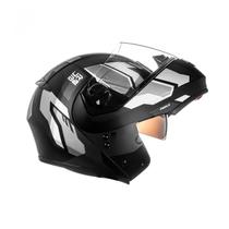 Capacete Articulado Moto Peels Urban U-rb2 Hold Preto e Prata Fosco Robocop