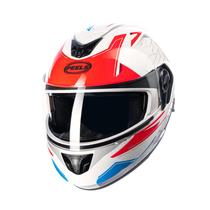 Capacete Articulado Moto Peels Urban U-rb2 Ocean Branco Azul e Vermelho Robocop