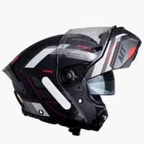 Capacete Articulado MT Atom 2 Robocop Bast Vermelho Moto Capacete Articulado MT Atom 2 Robocop Bast Vermelho Moto