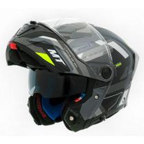 Capacete Articulado MT Atom 2 Robocop Escamoteavel Bast Cinz