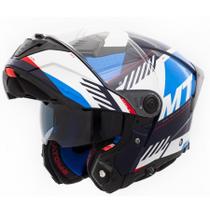 Capacete Articulado MT Atom 2 Robocop Escamoteavel Edix Azul Capacete Articulado MT Atom 2 Robocop Escamoteavel Edix Azul