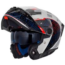 Capacete Articulado MT Atom 2 Robocop Moto Destiny Vermelho
