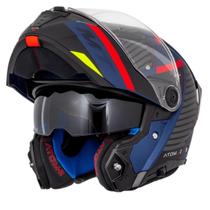 Capacete Articulado MT Atom 2 Robocop Moto Linking Azul