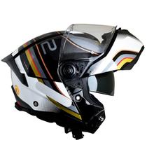 Capacete Articulado MT Atom 2 Robocop Xenom Dourado Moto