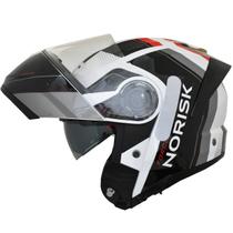 Capacete Articulado Norisk Force 2 Kore Prata Robocop Oculos