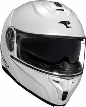 Capacete Articulado Race Tech Signal Monocolor Branco Brilhante Robocop Escamoteável
