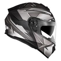 Capacete Articulado Xtroy Modular Exxor Preto e Branco Fosco Tamanho:56Cor:Preto e Branco