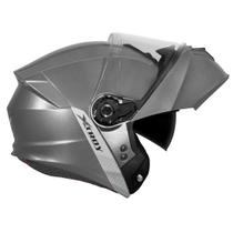 Capacete Articulado Xtroy Modular Solid Cinza Fosco Robocop Escamoteável Masculino e Feminino Capacete Articulado Xtroy Modular Solid Cinza Fosco Robocop Escamoteável Masculino e Feminino