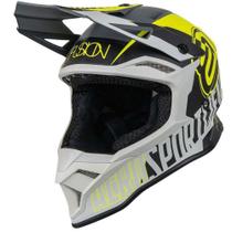 Capacete ASW Fusion 2.0 Dash Amarelo Fluor/Branco