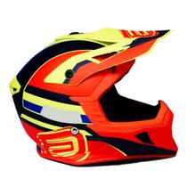 Capacete Asw Motocross Core Torn Amar Fluo Laran Fluo Azul