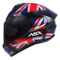 Capacete ASX/ Axxis Draken UK Brilhante Preto/Vermelho/Azul