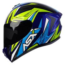 Capacete ASX/ Axxis Draken Vector Brilho Azul/Amarelo/Cinza