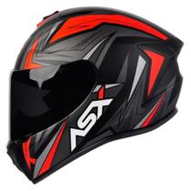 Capacete ASX/ Axxis Draken Vector Fosco Preto/Cinza/Vermelho