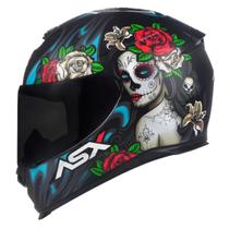 Capacete ASX/ Axxis Eagle Catrina Fosco Preto/Azul/Vermelho