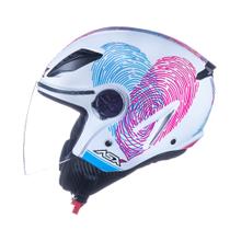 Capacete Asx City Air Passion Brilho Branco/Rosa/Azul Capacete Asx City Air Passion Brilho Branco/Rosa/Azul