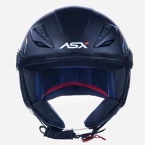 Capacete ASX City Air Pilot Preto Brilho Branco/Vermelho 56/S Capacete ASX City Air Pilot Preto Brilho Branco/Vermelho 56/S