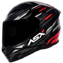 Capacete ASX City Arrow Preto Grafite Vermelho