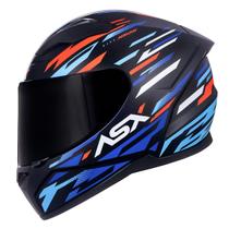 Capacete ASX City Arrow Preto Vermelho e Azul Tamanho:56
