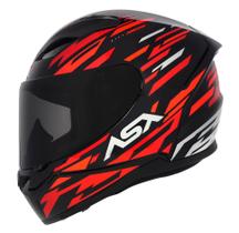 Capacete ASX City Arrow Preto Vermelho e Branco