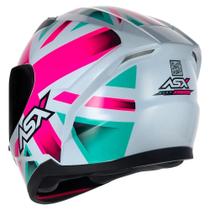 Capacete ASX City Kingdom Branco Rosa Tiffany