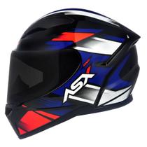 Capacete ASX City Start Preto Vermelho e Azul