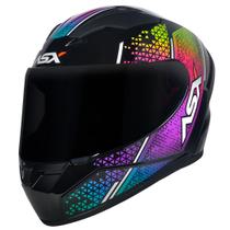 Capacete asx city storm brilho preto colors masculino feminino