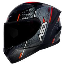 Capacete ASX City Storm Preto Cinza e Vermelho