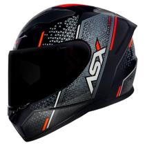 Capacete ASX City Storm Preto Cinza Vermelho Capacete ASX City Storm Preto Cinza Vermelho