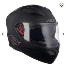 Capacete asx city sv solid brilho preto graf 60 com oculos interno