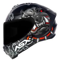 Capacete Asx Draken Bull Cyber Fosco Preto/Grafite