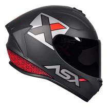 Capacete Asx Draken Concept Fosco Cinza Vermelho