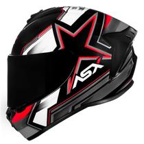 Capacete ASX Draken Pilot Preto Cinza e Vermelho Fosco Capacete ASX Draken Pilot Preto Cinza e Vermelho Fosco