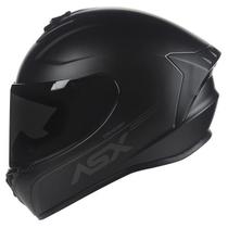 Capacete Asx Draken Solid Preto Fosco Esportivo Moto Unissex