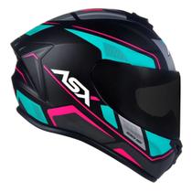 Capacete Asx Draken Wind Preto Tifany Rosa Fosco