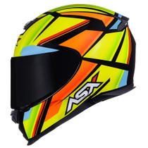 Capacete Asx Eagle Explorer Brilho Preto/Amarelo/Laranja Capacete Asx Eagle Explorer Brilho Preto/Amarelo/Laranja