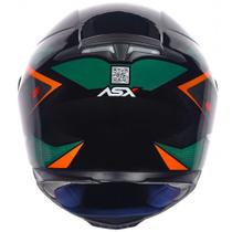 Capacete asx eagle fast gloss black/green/grafite 60