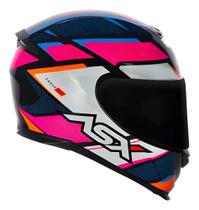 Capacete asx eagle fast gloss black/pink/white 60