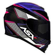 Capacete Asx Eagle Hunter Branco Lilás Brilho Tamanho do capacete 56 Viseira Cristal