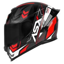 Capacete Asx Eagle Racing Diagon Preto / Grafite / Vermelho