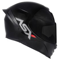 Capacete Asx Eagle Racing Solid Brilho Preto